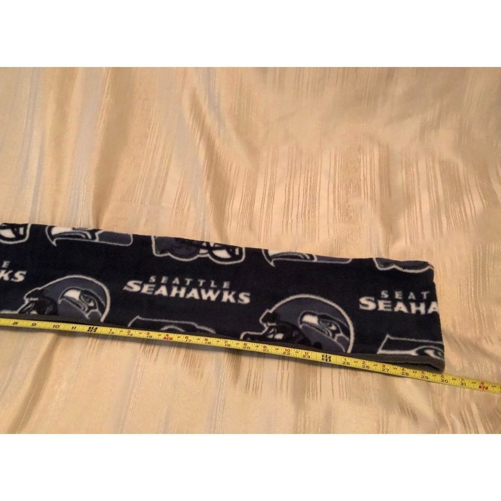 NFL SEATTLE SEAHAWKS  HANDMADE FLEECE SCARF  APPROX 60 X 6 UNISEX  BLUE